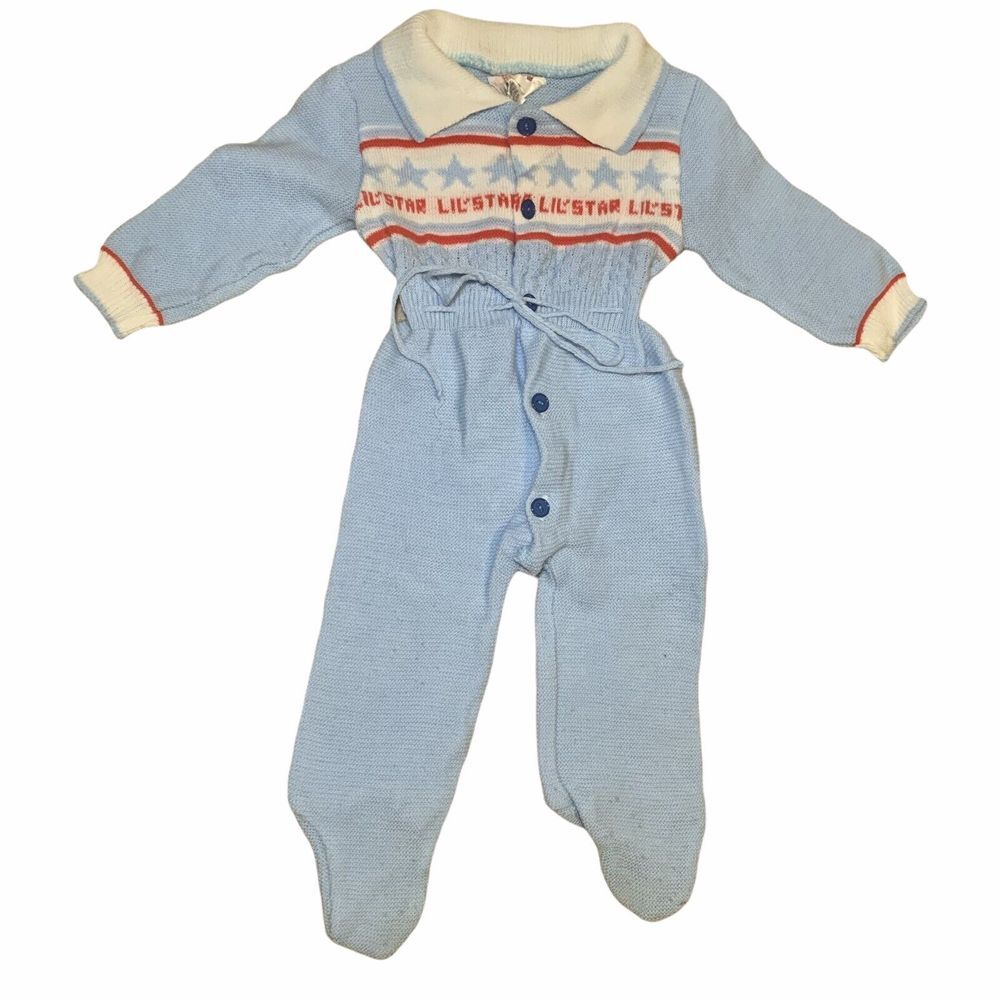 CHILDWISS Kids Baby‎ Size 0-12 Months Jumpsuit One Piece Button Up Footed Ski